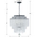 Gabrielle 6 Light 22 inch Matte Black Chandelier Ceiling Light