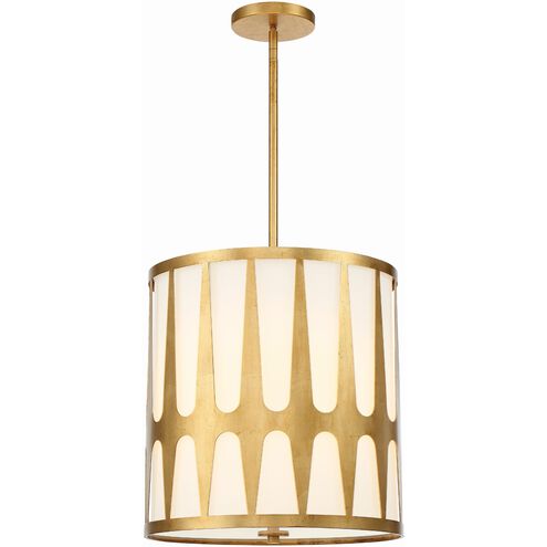 Royston 4 Light 17 inch Antique Gold Mini Chandelier Ceiling Light in Antique Brass and Black