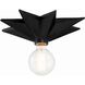 Astro 1 Light 12 inch Black Flush Ceiling Light