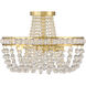 Seville 3 Light 16.5 inch Aged Brass Semi Flush Ceiling Light