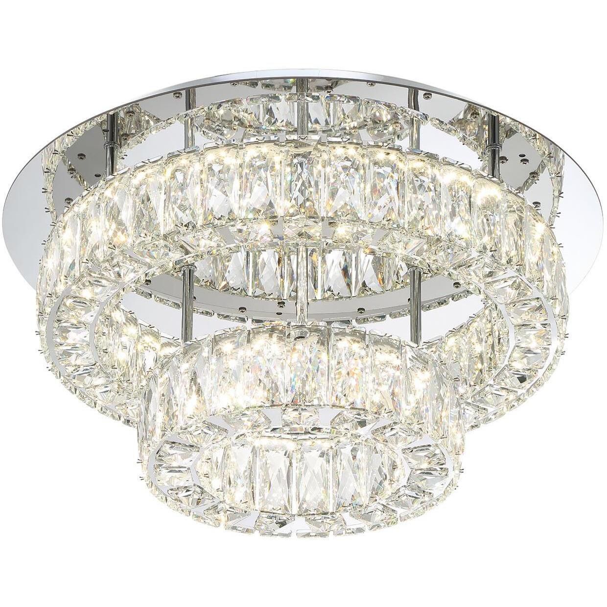 Kinsley 1 Light 20 inch Polished Chrome Flush Ceiling Light