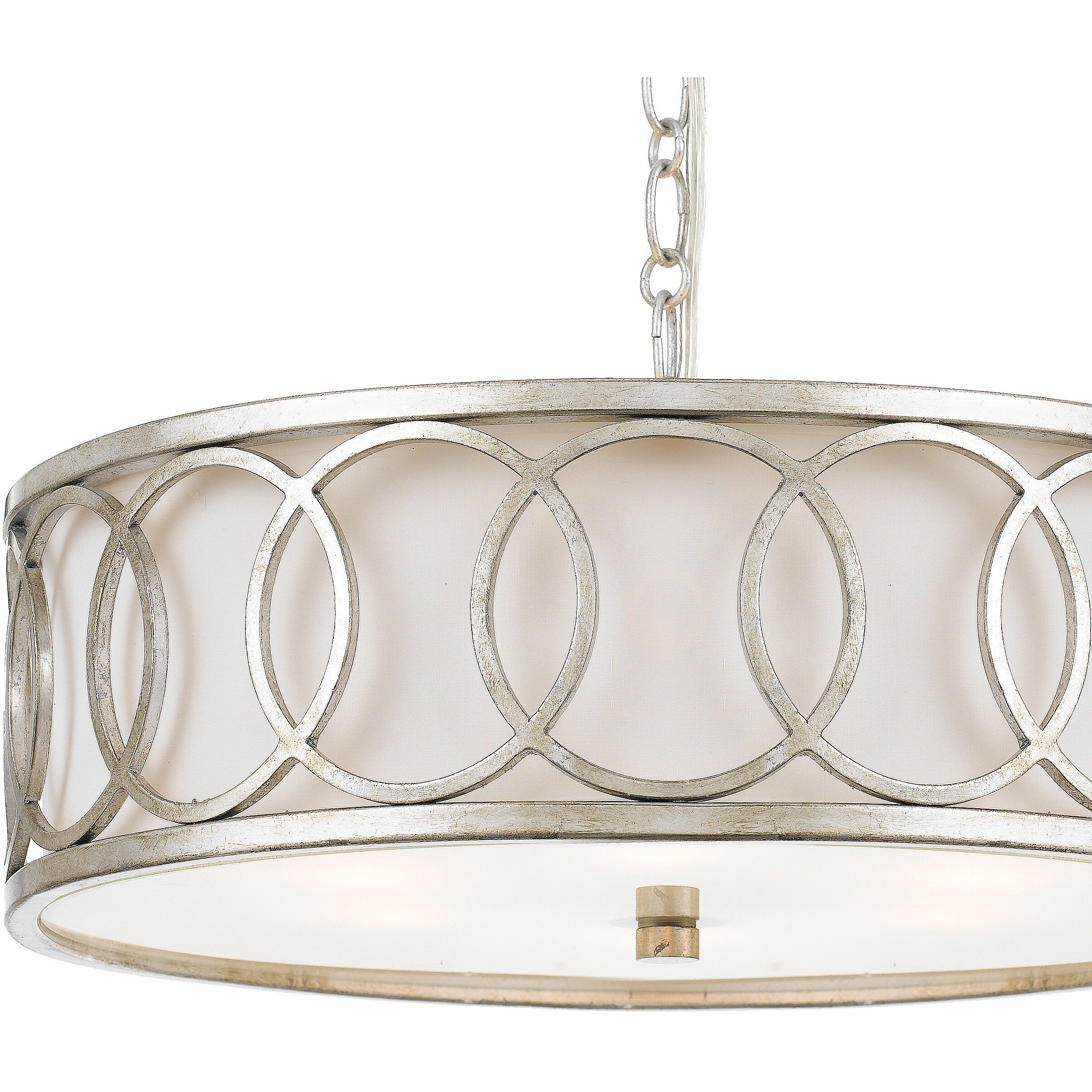 Graham 6 Light 18 inch Antique Silver Chandelier Ceiling Light