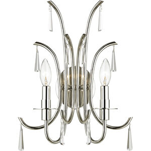Cody 2 Light 12 inch Polished Nickel Wall Sconce Wall Light
