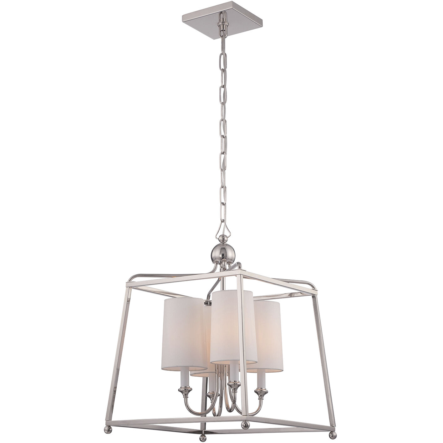 Sylvan 4 Light 16 inch Polished Nickel Lantern Chandelier Ceiling Light