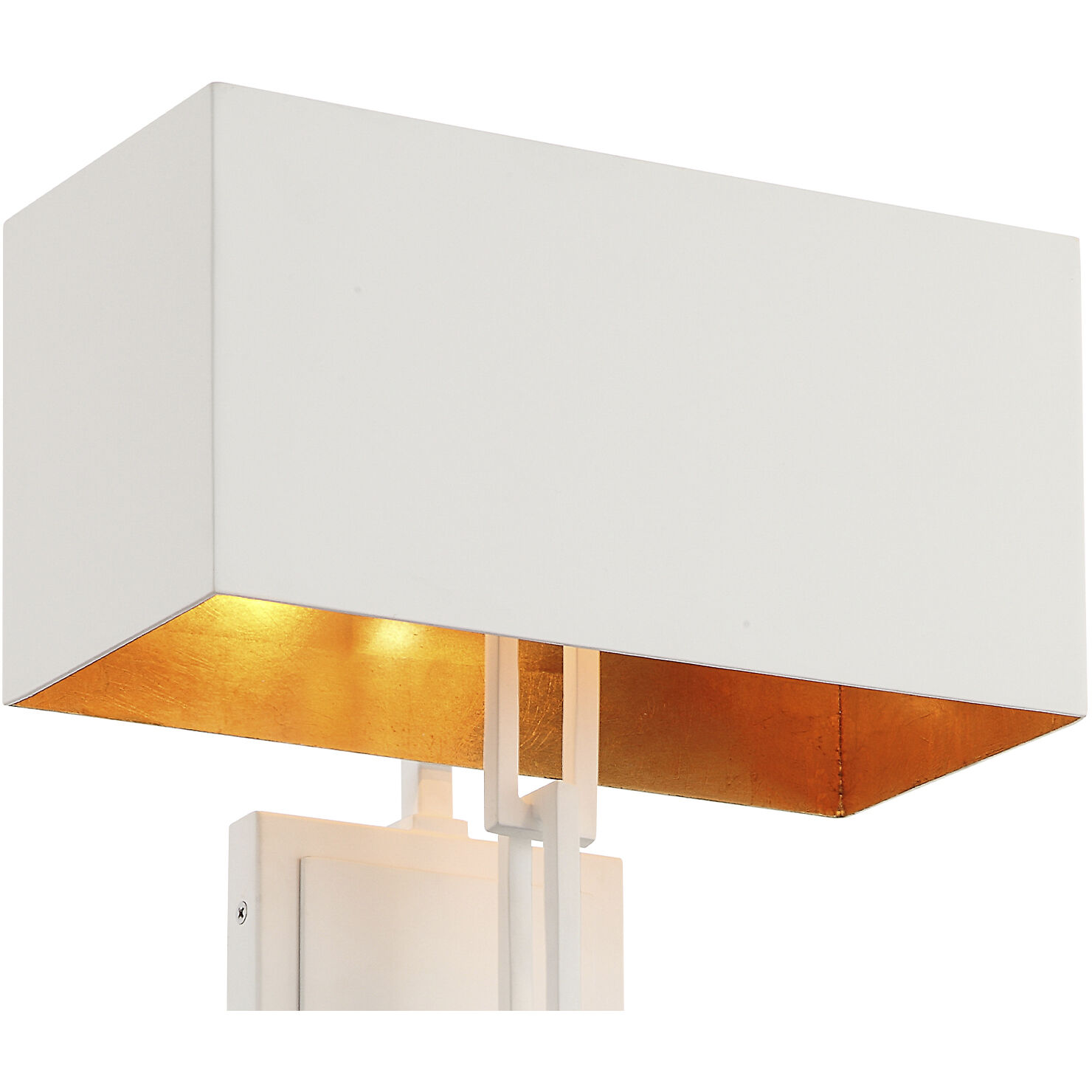 Alston Sconce Wall Light in Matte White and Antique Gold