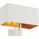 Alston Sconce Wall Light in Matte White and Antique Gold