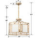 Hillcrest 6 Light 22 inch Vibrant Gold Chandelier Ceiling Light
