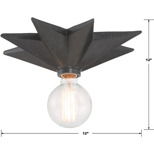 Astro 1 Light 12 inch Black Sconce Wall Light