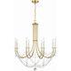 Delilah 8 Light 31.5 inch Aged Brass Chandelier Ceiling Light