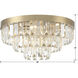 Hayes 8 Light 18 inch Aged Brass Flush Ceiling Light