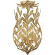 Broche 3 Light 9.5 inch Antique Gold Semi Flush Ceiling Light