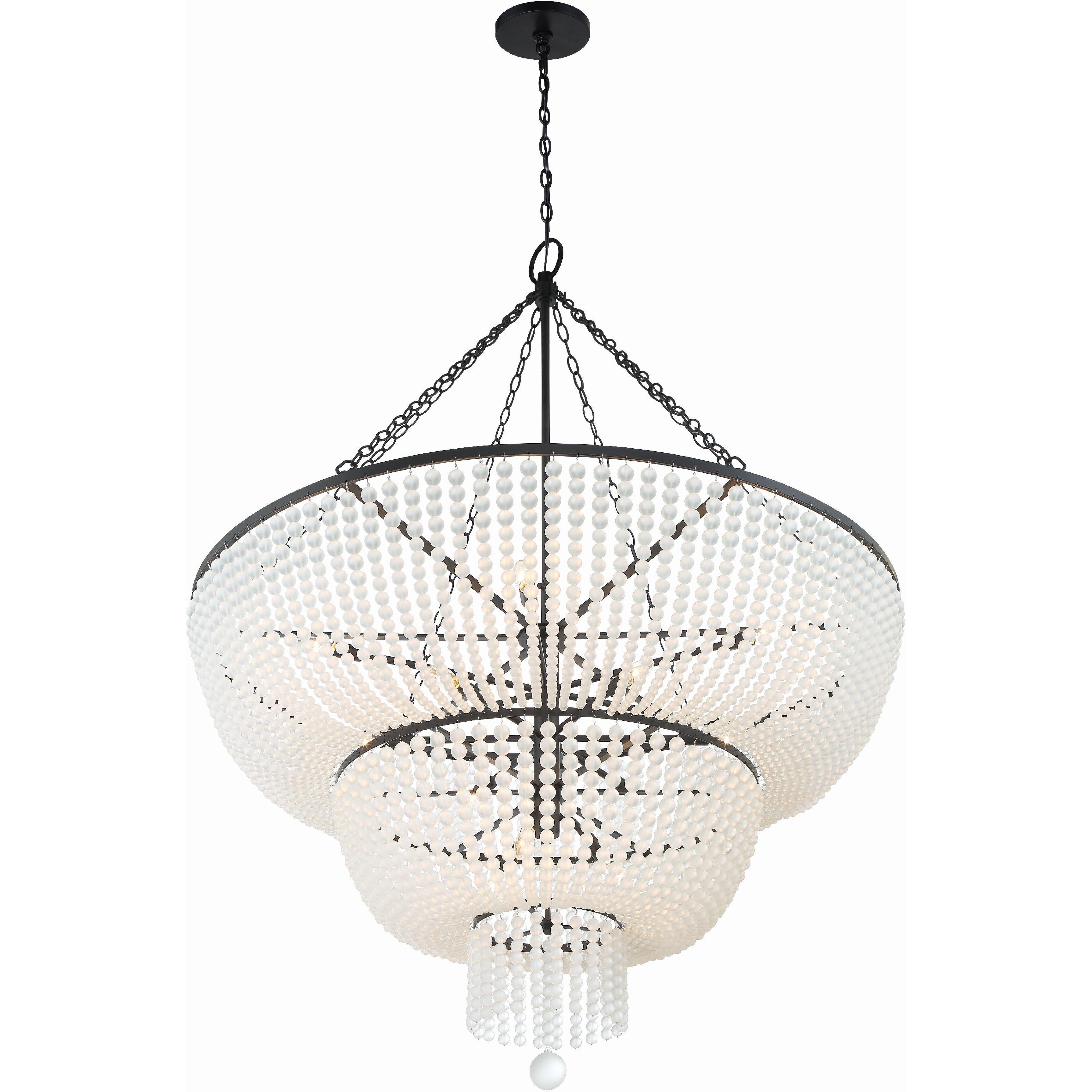 Rylee 15 Light 48.5 inch Matte Black Chandelier Ceiling Light