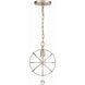 Solaris 1 Light 9 inch Olde Silver Mini Pendant Ceiling Light