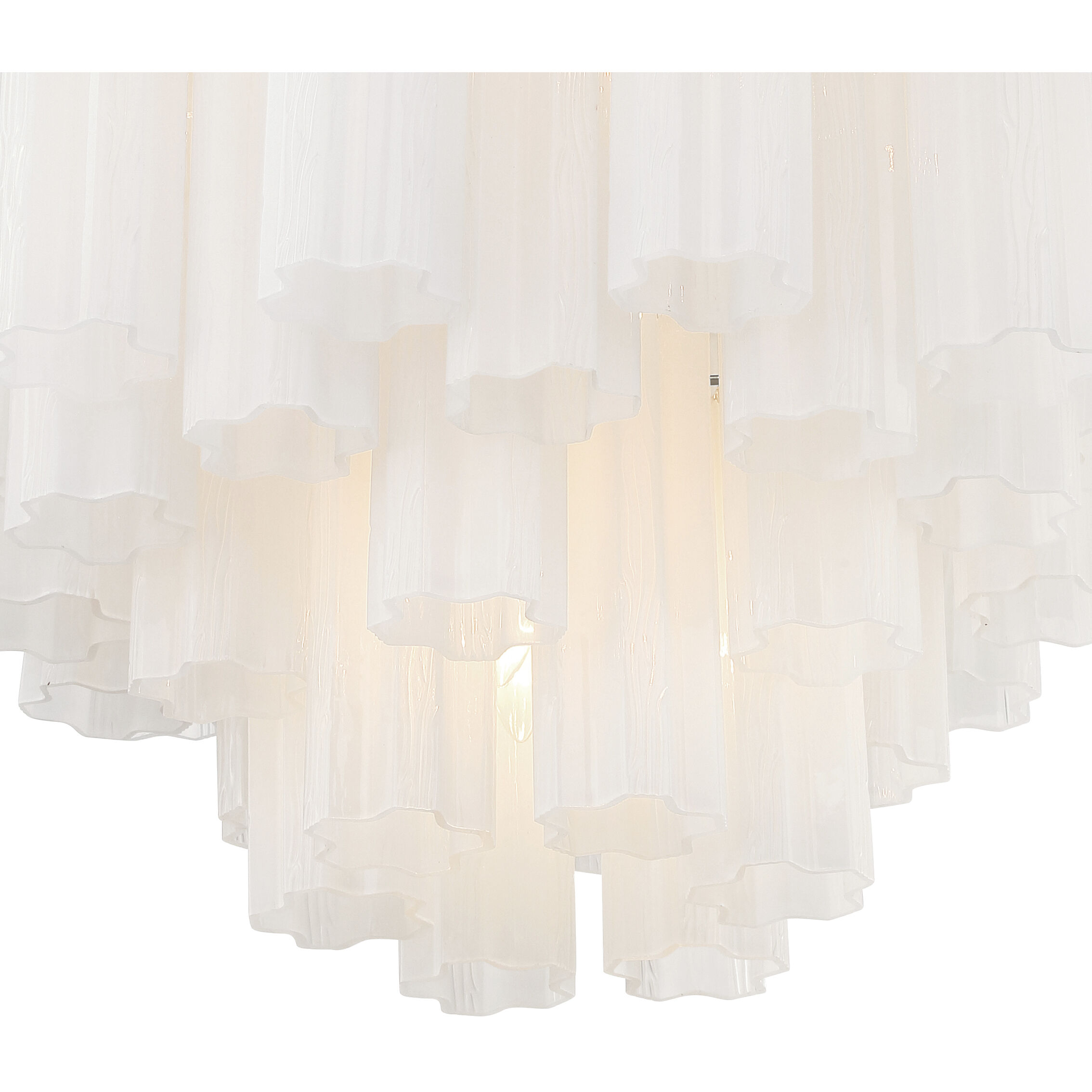 Addis 9 Light 22 inch Polished Chrome Chandelier Ceiling Light in Tronchi Glass White