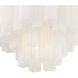 Addis 9 Light 22 inch Polished Chrome Chandelier Ceiling Light in Tronchi Glass White