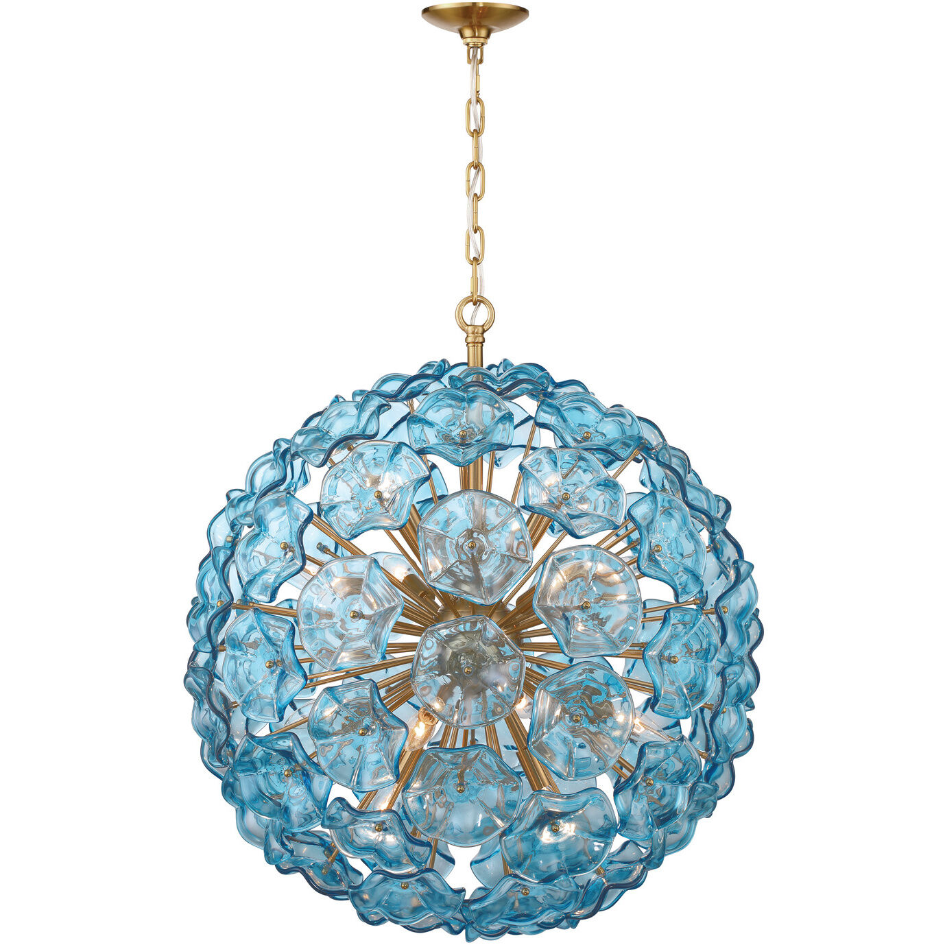 Esme 12 Light 28 inch Aged Brass Chandelier Ceiling Light