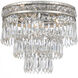 Mercer 3 Light 12 inch Olde Silver Flush Ceiling Light