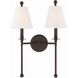 Riverdale 2 Light 15 inch Dark Bronze Sconce Wall Light