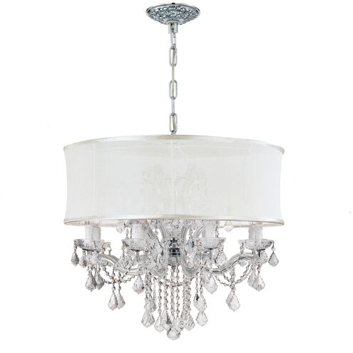 Brentwood 12 Light 30 inch Polished Chrome Chandelier Ceiling Light in Clear Swarovski Strass, Smooth White