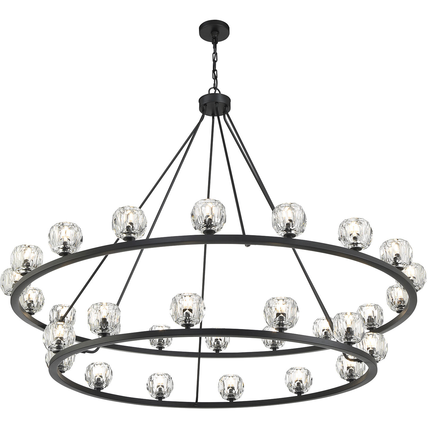 Aragon 30 Light 60 inch Matte Black Chandelier Ceiling Light