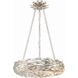 Broche 6 Light 18 inch Antique Silver Chandelier Ceiling Light