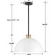 Gigi 1 Light 23.5 inch Black/Aged Brass Pendant Ceiling Light