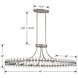 Clover 12 Light 45 inch Brushed Nickel Chandelier Ceiling Light