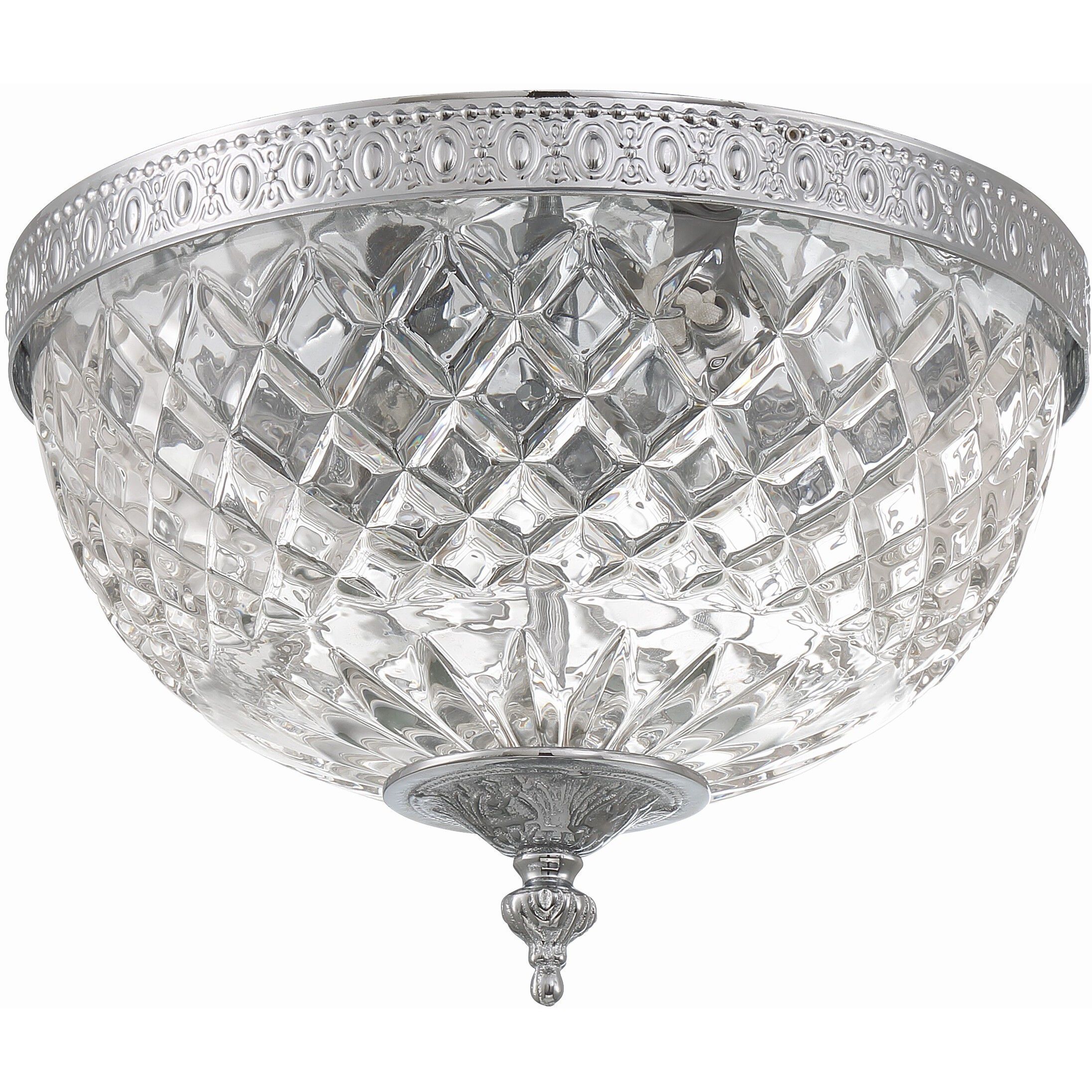 Radley 2 Light 10 inch Polished Chrome Flush Ceiling Light