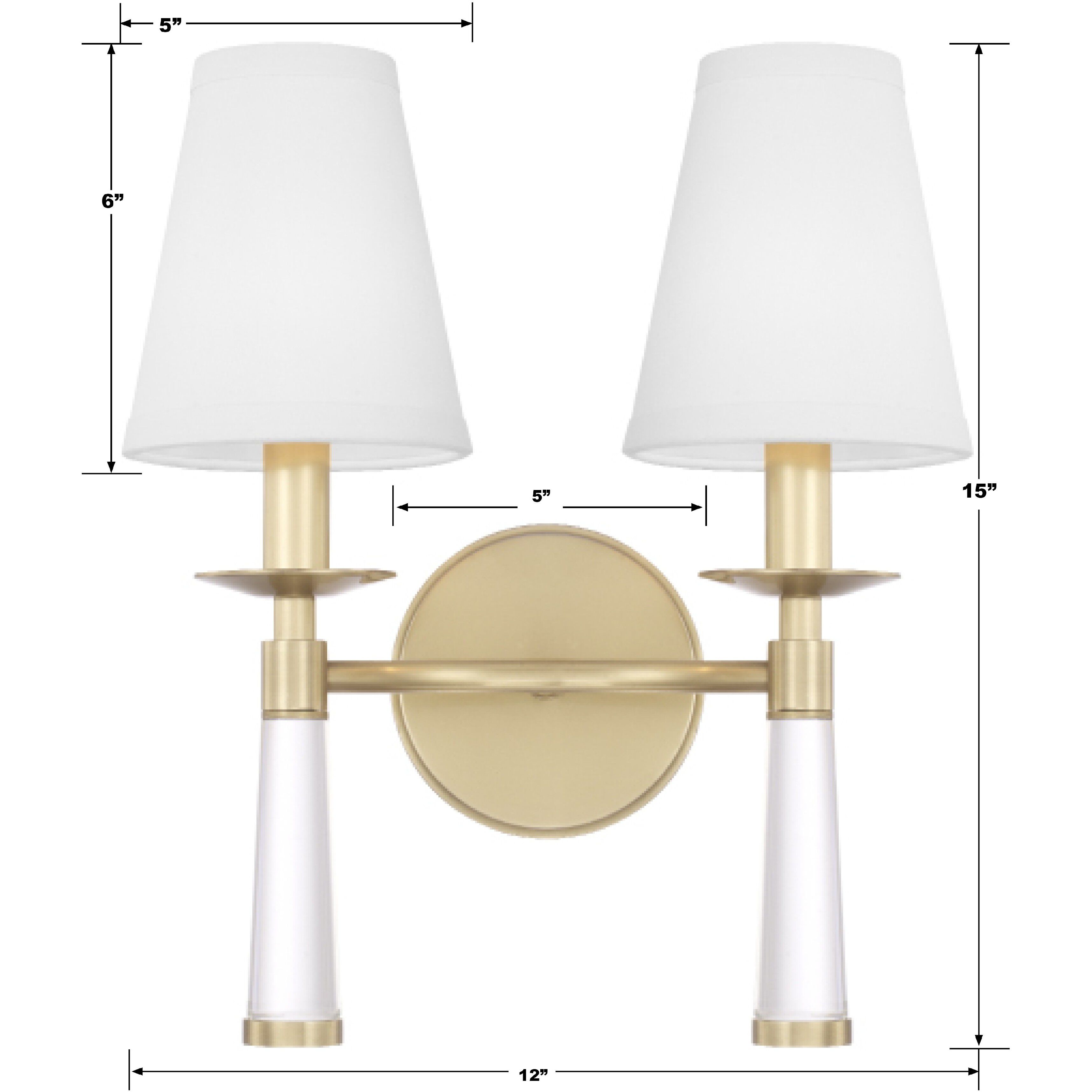 Baxter Sconce Wall Light in Aged Brass