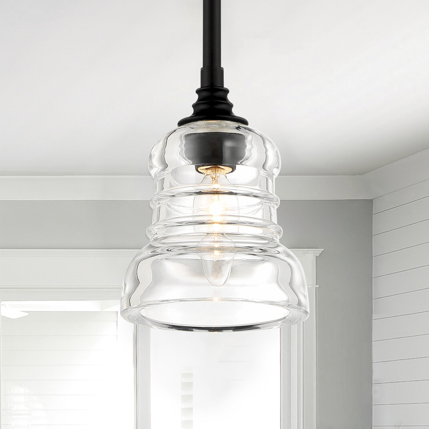 Gregory 1 Light 5 inch Matte Black Mini Pendant Ceiling Light