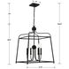 Sylvan 4 Light 21.5 inch Black Forged Lantern Chandelier Ceiling Light