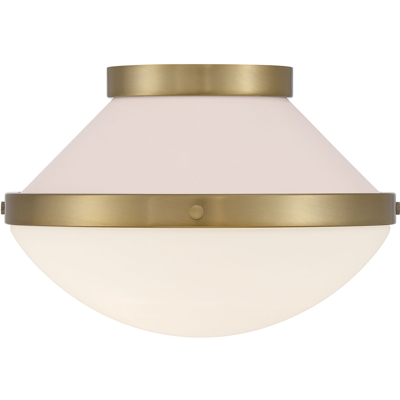 Xander 1 Light 12.25 inch Vibrant Gold Flush Ceiling Light in Vibrant Gold and Blush