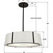 Fulton 6 Light 24 inch Black Pendant Ceiling Light