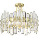 Bolton 4 Light 20.75 inch Aged Brass Semi Flush Ceiling Light
