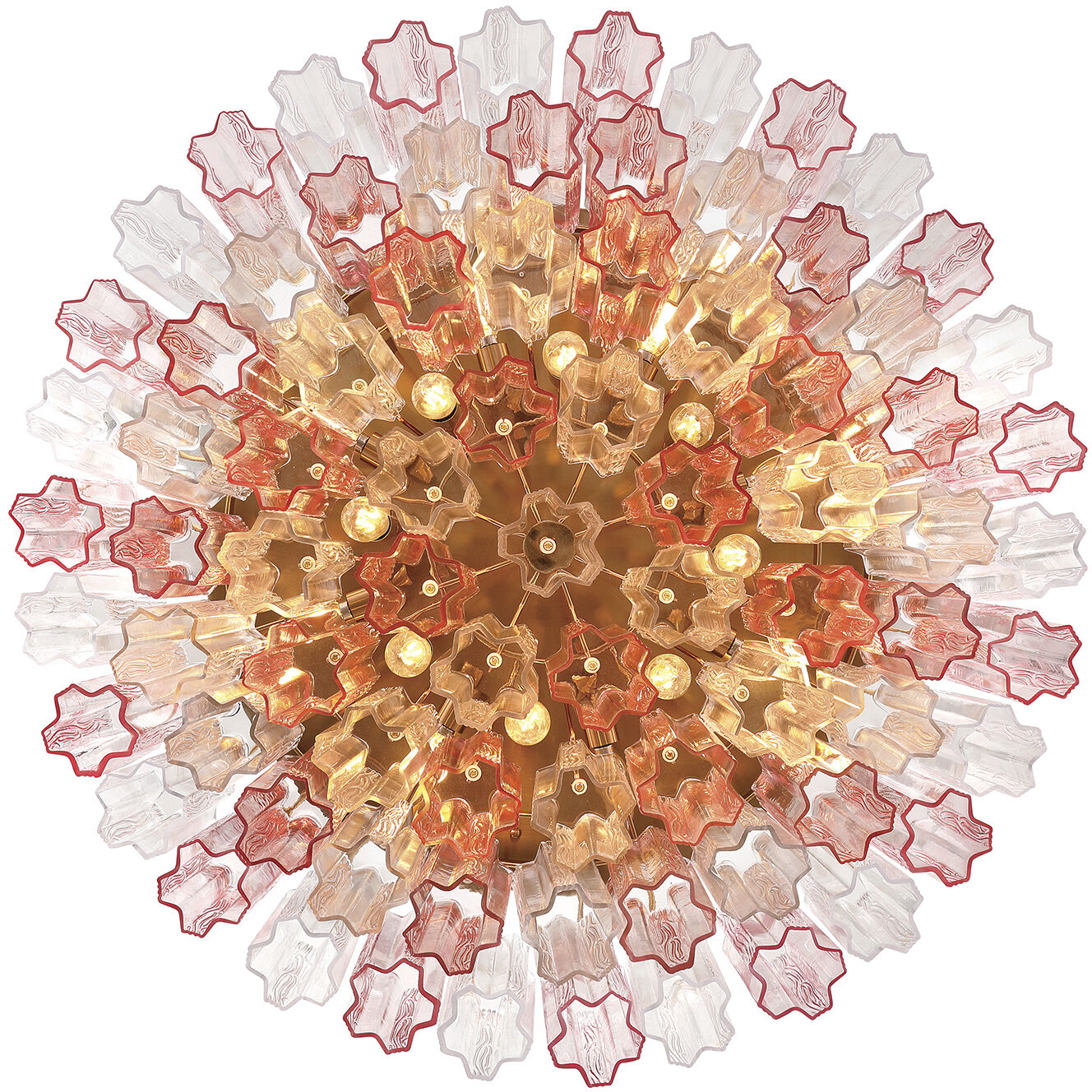 Addis 16 Light 32 inch Aged Brass Flush Ceiling Light in Spring