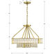 Farris 6 Light 24.5 inch Aged Brass Chandelier Ceiling Light