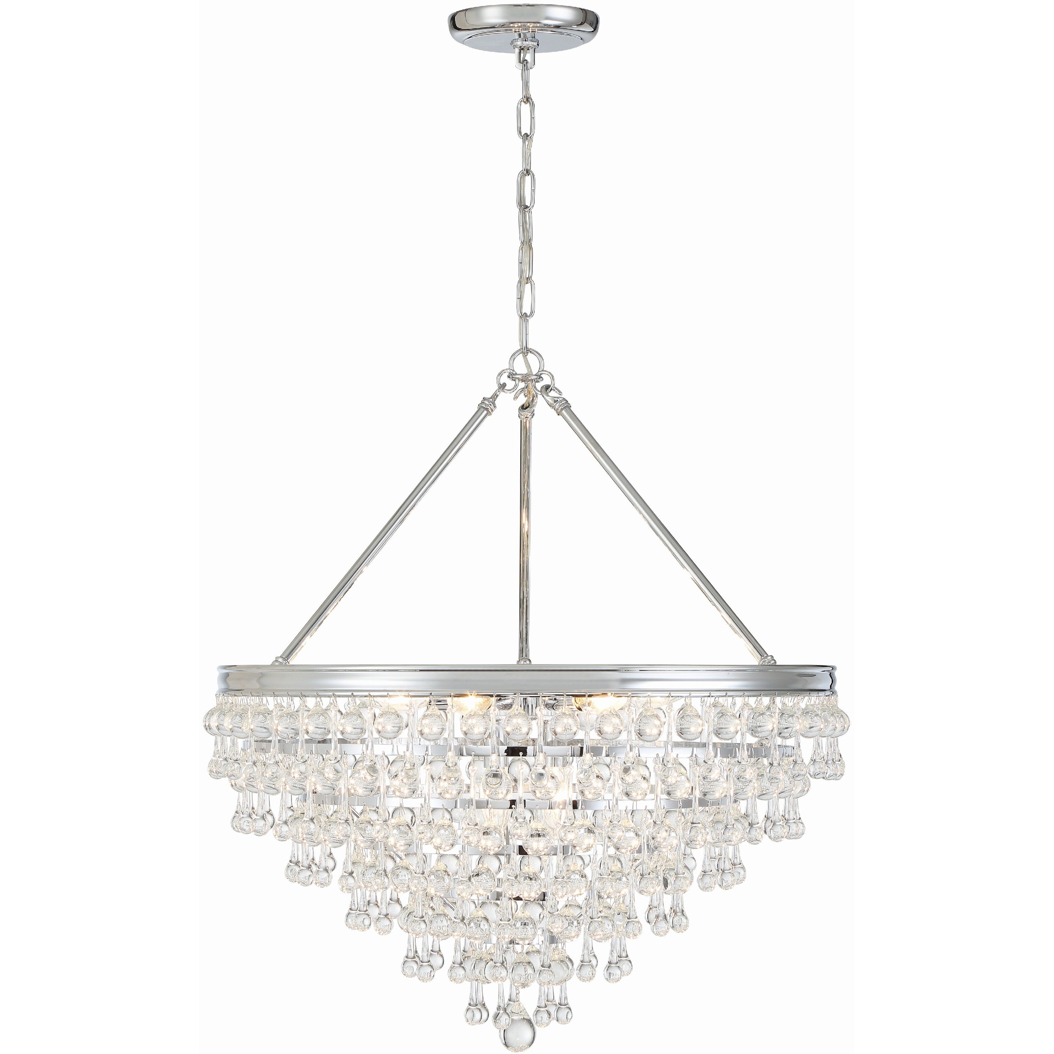 Calypso 8 Light 25 inch Polished Chrome Chandelier Ceiling Light