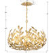 Broche 5 Light 23 inch Antique Gold Chandelier Ceiling Light