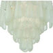Ollie 16 Light 26.25 inch Aged Brass Chandelier Ceiling Light in Sand Glass Green
