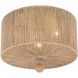 Jessa 3 Light 16 inch Burnished Silver Flush Ceiling Light