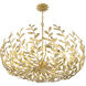 Broche 12 Light 42 inch Antique Gold Chandelier Ceiling Light