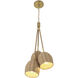 Jace 3 Light 11 inch Soft Gold Pendant Ceiling Light