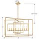 Capri 9 Light 39 inch Antique Gold Chandelier Ceiling Light