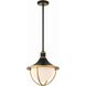 Atlas 3 Light 16.5 inch Matte Black/Textured Gold Outdoor Pendant