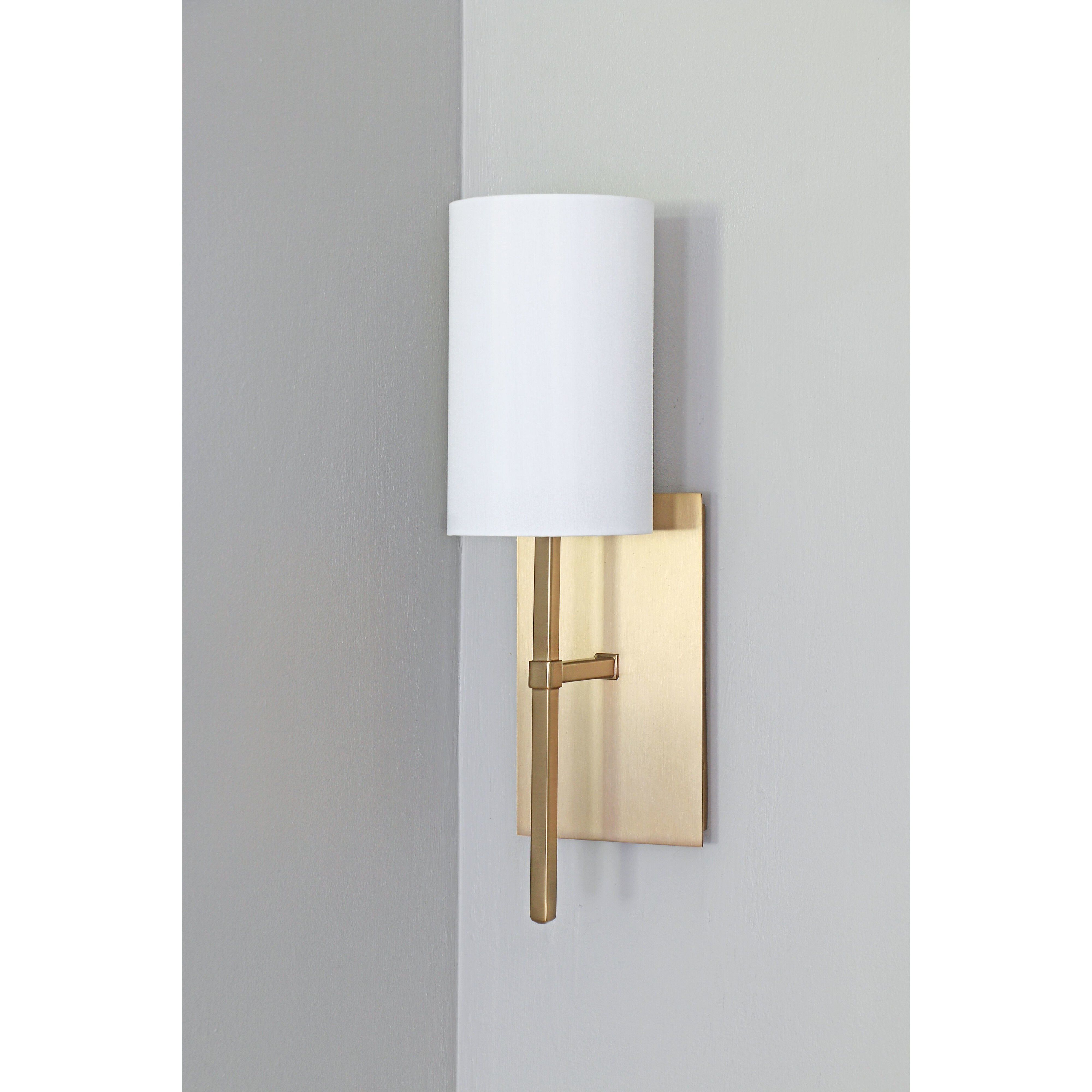 Veronica Bath Sconce Wall Light in Aged Brass