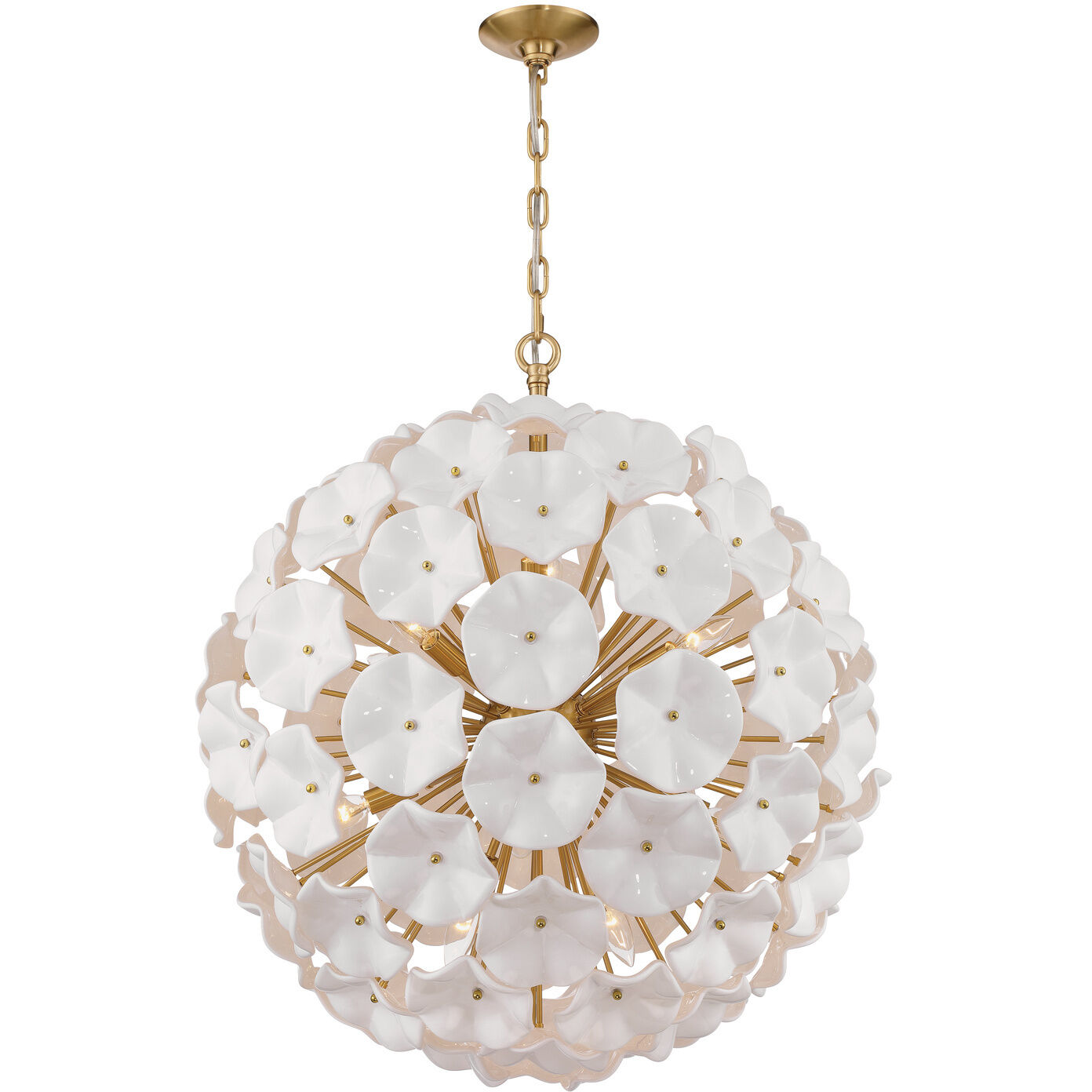 Esme 12 Light 28 inch Aged Brass Chandelier Ceiling Light