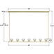 Aragon 7 Light 56 inch Soft Brass Linear Chandelier Ceiling Light