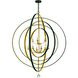 Luna 9 Light 48 inch English Bronze and Antique Gold Chandelier Ceiling Light