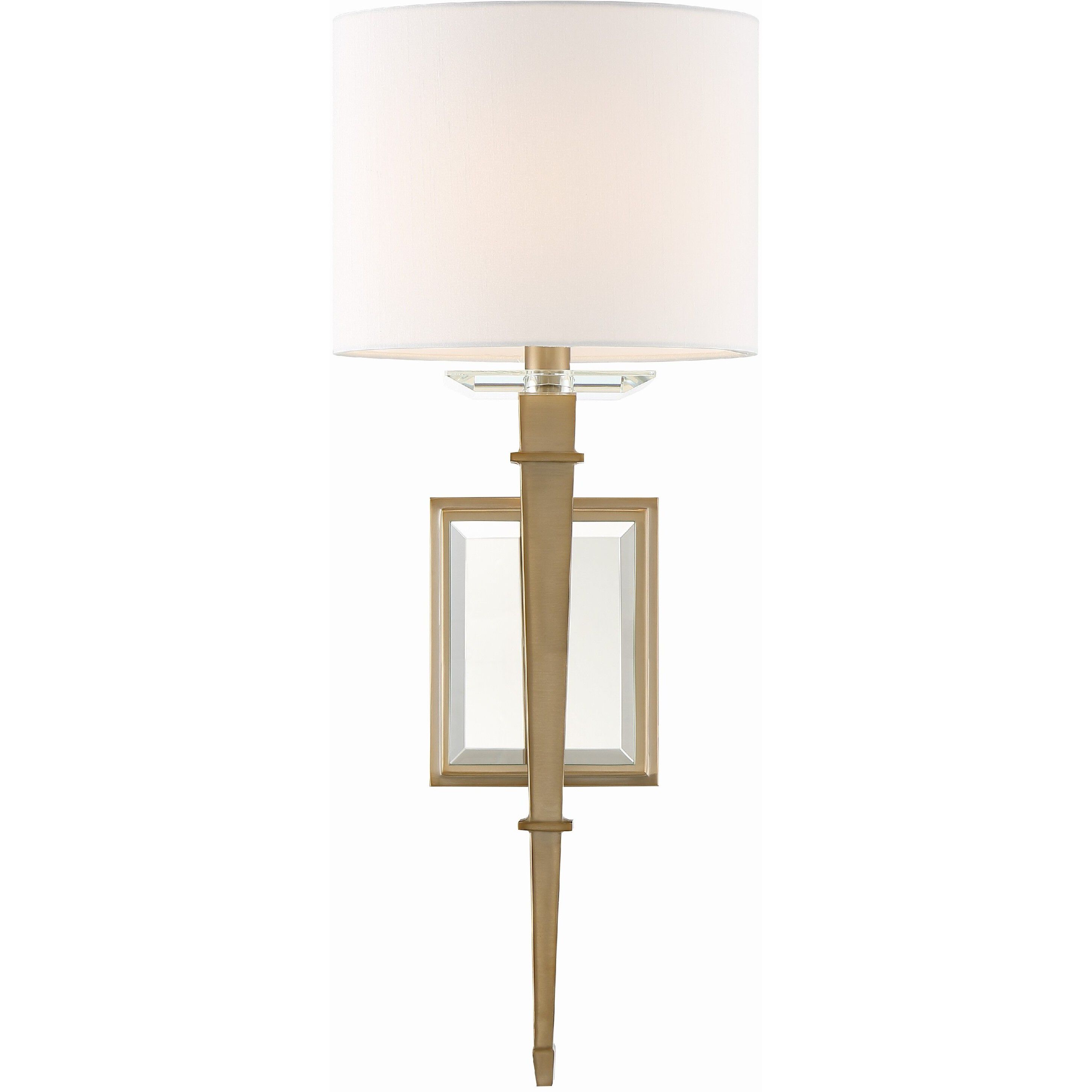 Clifton Bath Sconce Wall Light in Aged Brass