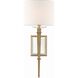 Clifton Bath Sconce Wall Light in Aged Brass